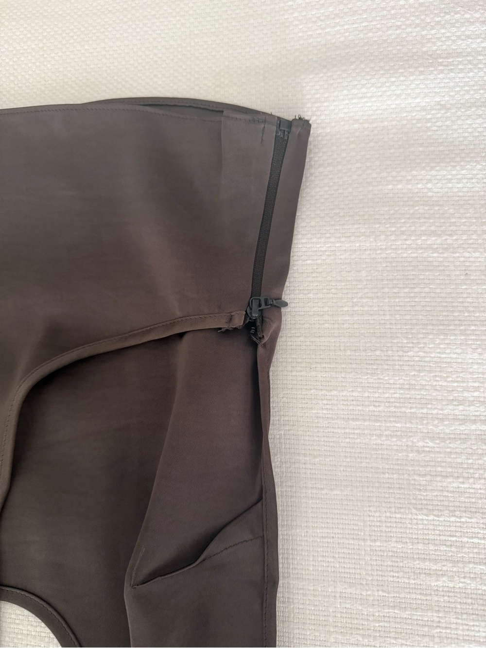Lioness Satin Scoop Neck Cropped Tank - Brown - Picture 6 of 6